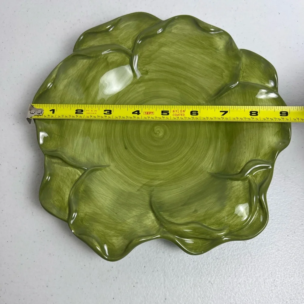 Roscher & Co Antique Leaf Collection Salad Plate Soup Cereal Bowl Green - Picture 5 of 9
